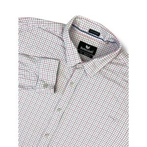 BUTTERCLOTH Icy Cotton Mens Long Sleeve Button Shirt 3XL Regular Stretch Striped